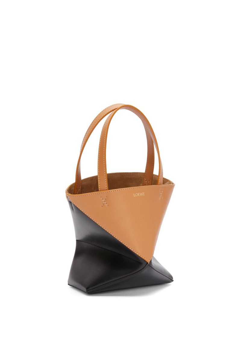 Loewe o1in1g0426 Size: OS/ Mini Puzzle Fold Tote Bag Desert/Black Size ONE SIZE - 3 Thumbnail