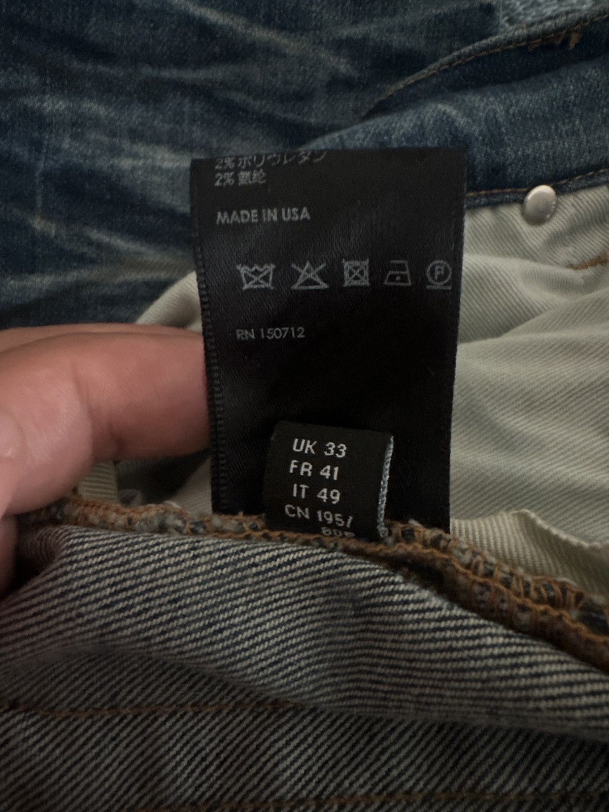 Amiri Amiri Honeycomb Indigo Size US 33 - 9 Thumbnail