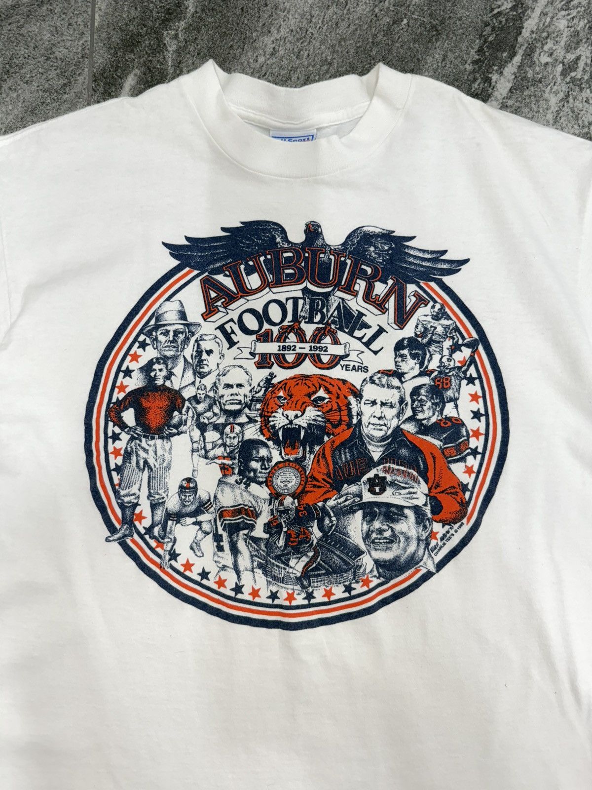 All Sport 90s Auburn Football “100 Year Anniversary” College Tshirt Size US XL / EU 56 / 4 - 1 Thumbnail