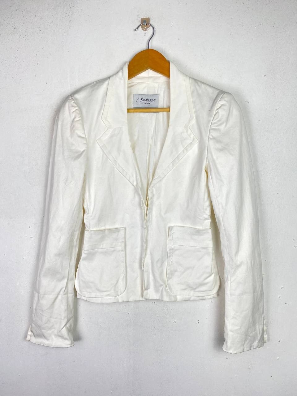 image of Avant Garde x YVES Saint Laurent White Coat Jacket Nice Design, Women's (Size Small)