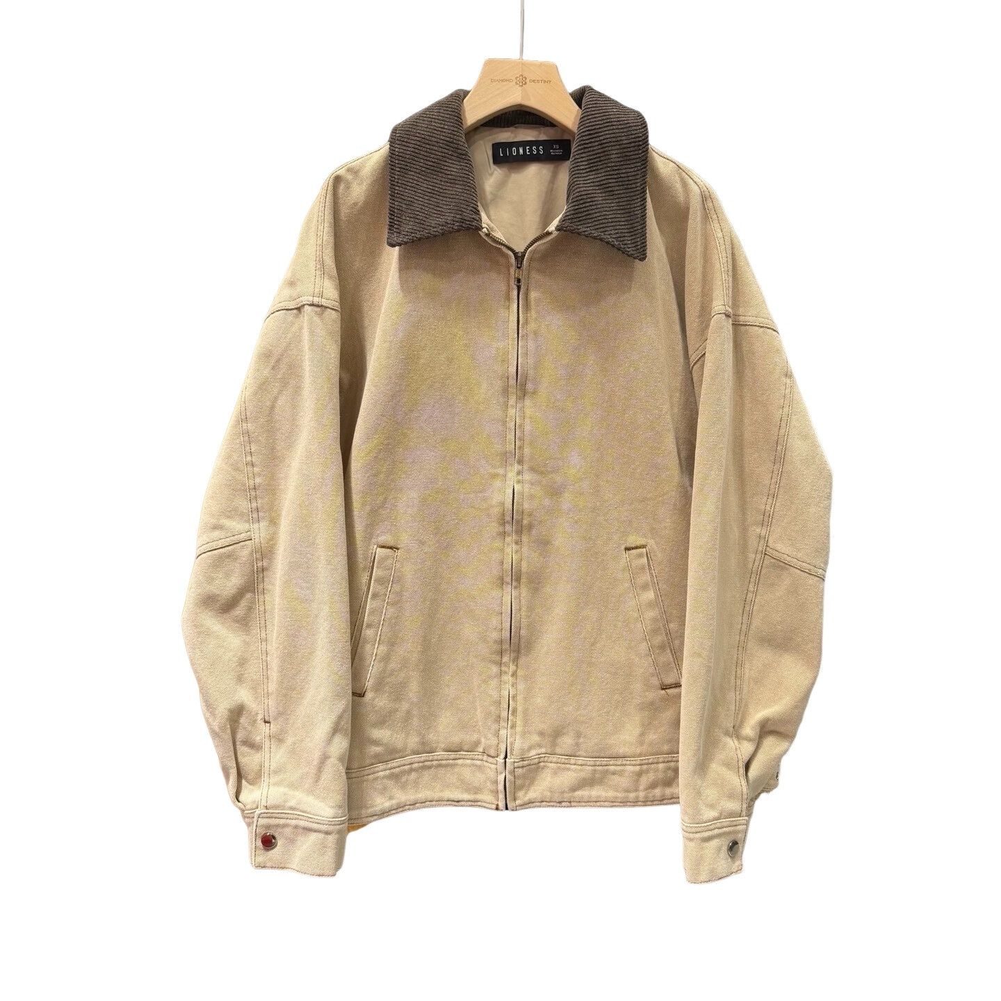 Lioness Lioness Beige Cotton Workwear Jacket Size XS Size XS / US 0-2 / IT 36-38 - 1 Thumbnail