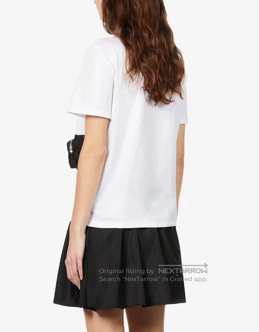 Prada PRADA Women's Zip T-Shirt White. Size XS / US 0-2 / IT 36-38 - 3 Thumbnail
