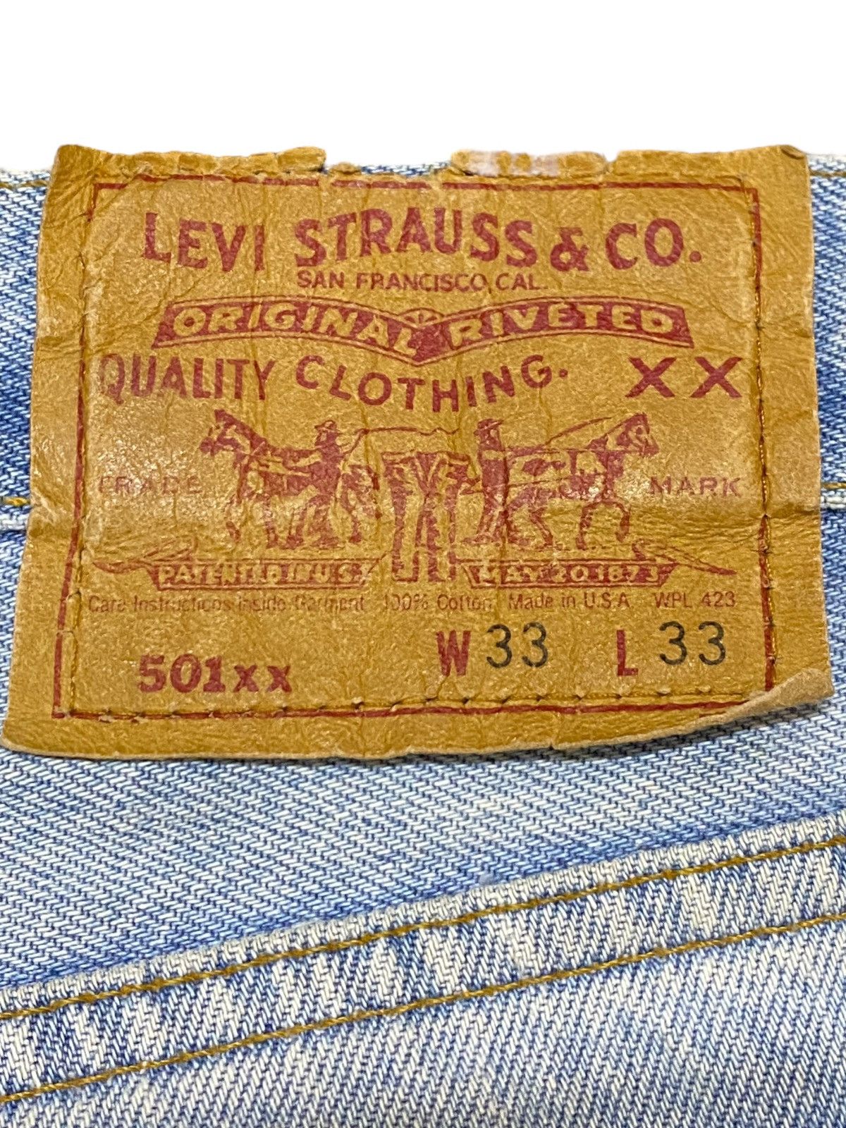 Levi's Vintage Levis 501xx 90’s Faded Wash Grunge Loose Jeans Size US 31 - 15 Thumbnail