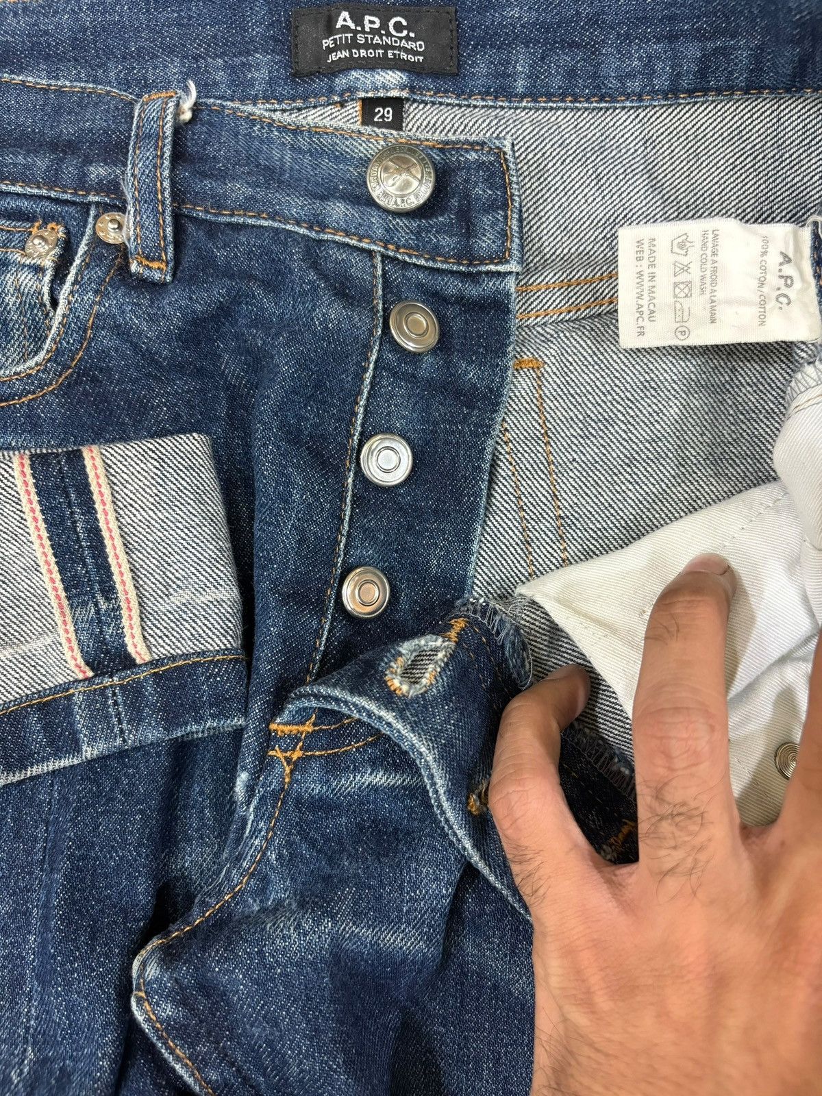 A.P.C. Vintage APC Petit New Standard Selvedge Jeans Size US 30 / EU 46 - 9 Thumbnail