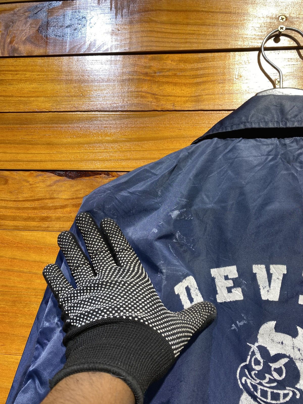 Vintage Vintage DEVILS Navy Coach Jacket – Graphic Print Size US XL / EU 56 / 4 - 11 Thumbnail