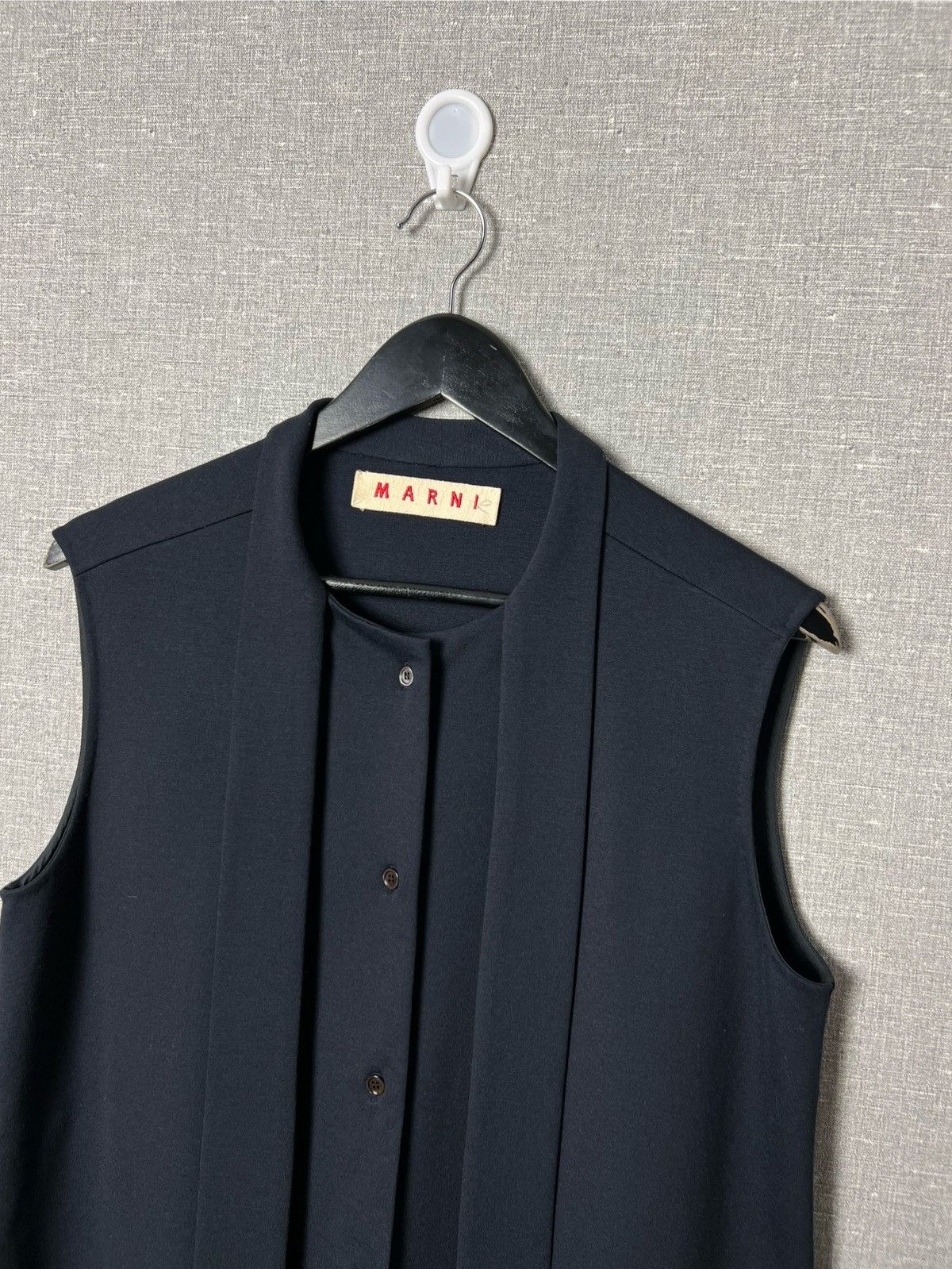 Marni Rare Marni Sleeveless Rayon / Nylon / Elastan Top Vest Size L / US 10 / IT 46 - 2 Thumbnail