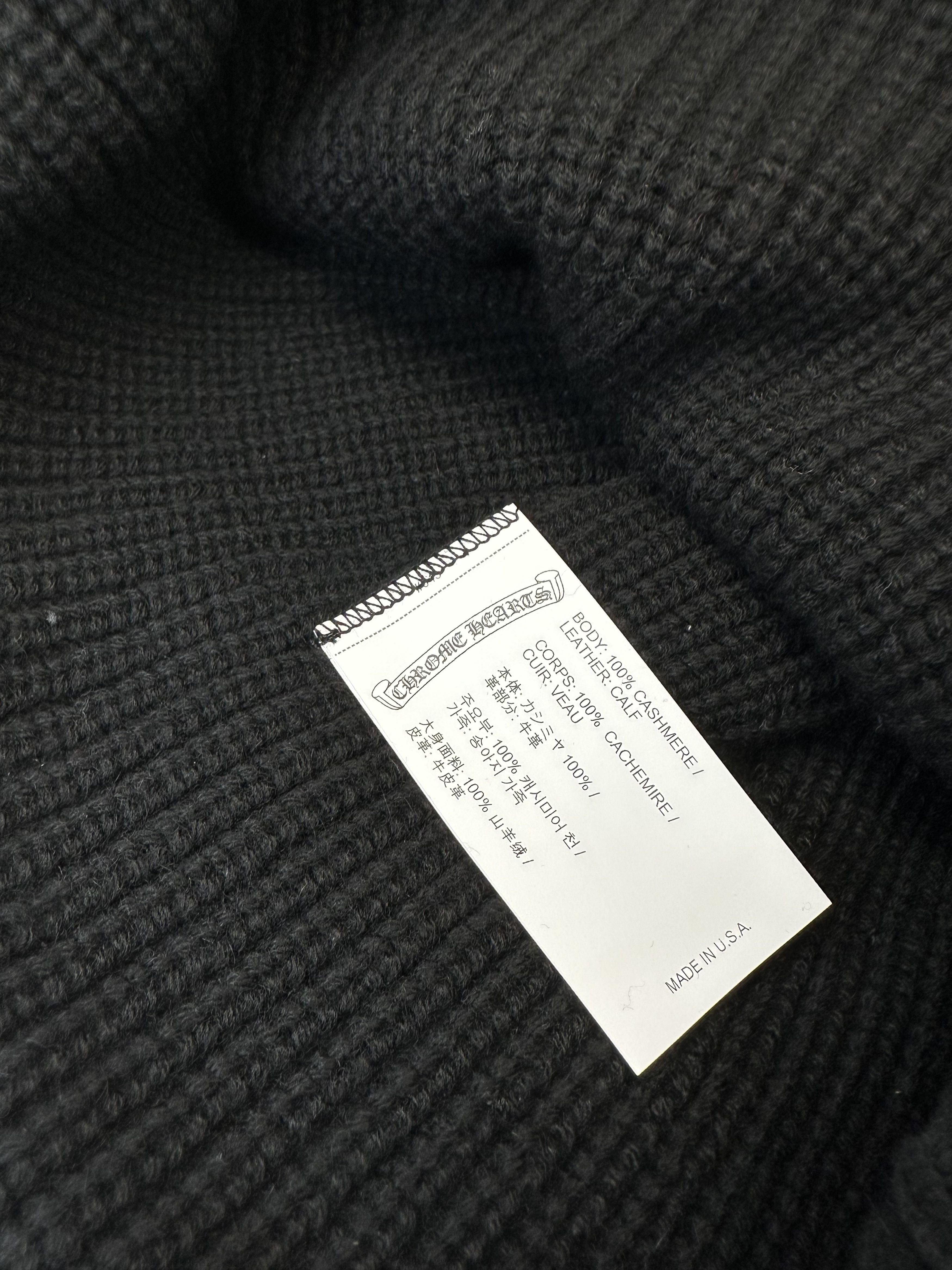 Chrome Hearts Chrome Hearts Triple star leather patch cashmere beanie Size ONE SIZE - 5 Thumbnail