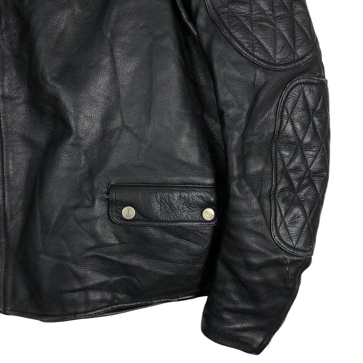 Kadoya 🔥90’s VINTAGE BIKER RACER LEATHER JACKET KADOYA JAPAN Size US M / EU 48-50 / 2 - 6 Thumbnail