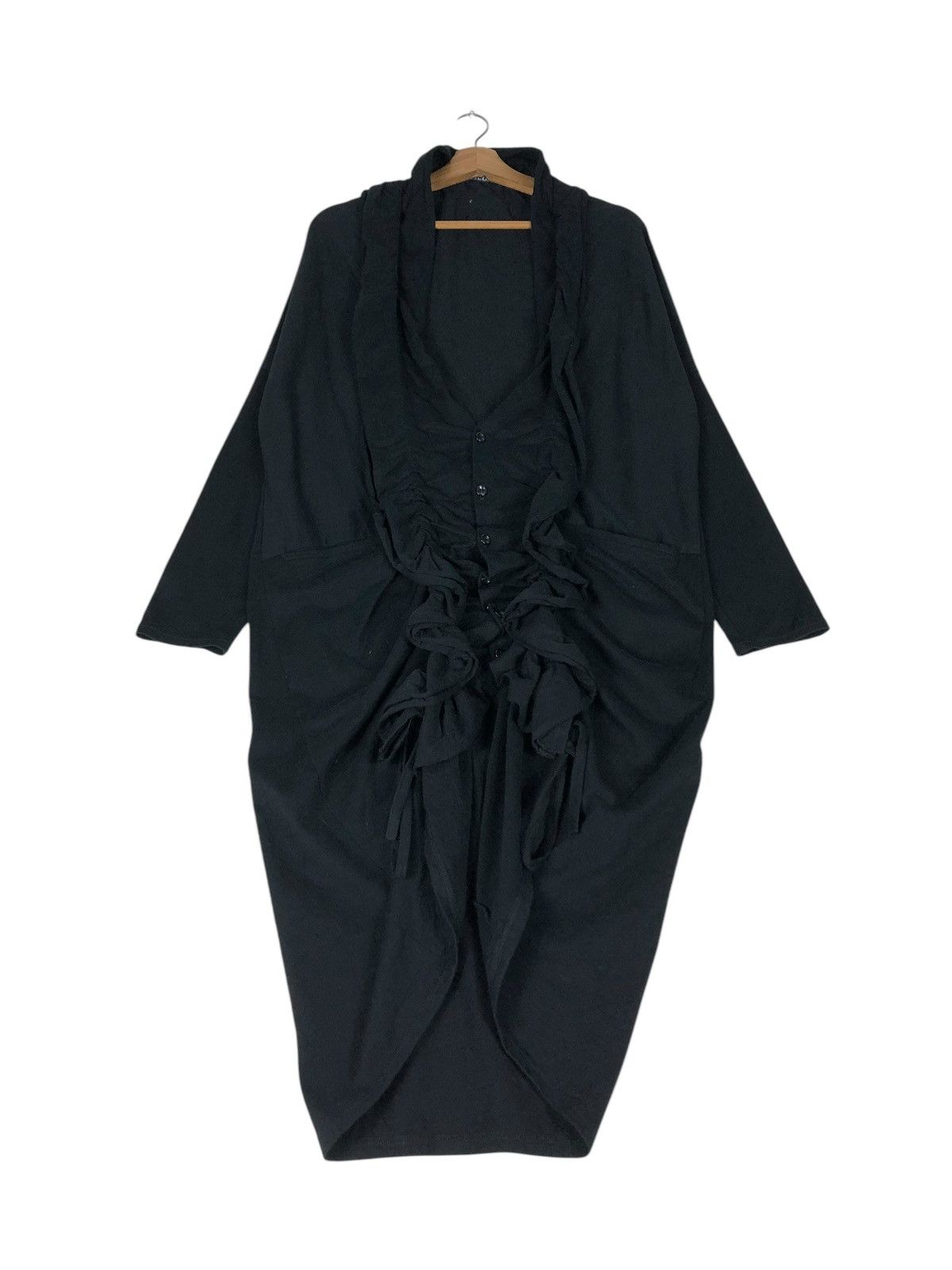 Limi Feu 🔥RICH BLACK LIMI FEU YOHJI YAMAMOTO LONG JACKET Size S / US 4 / IT 40 - 1 Thumbnail