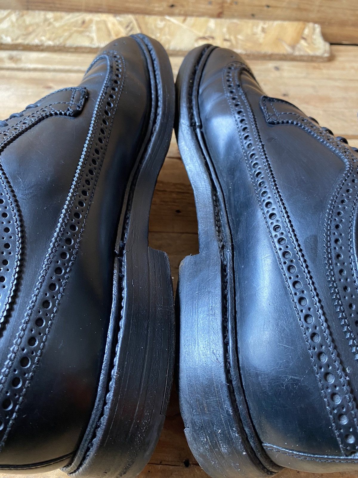Alden Alden shell cordovan black leather oxford shoes sz 8E Size US 8 / EU 41 - 7 Thumbnail