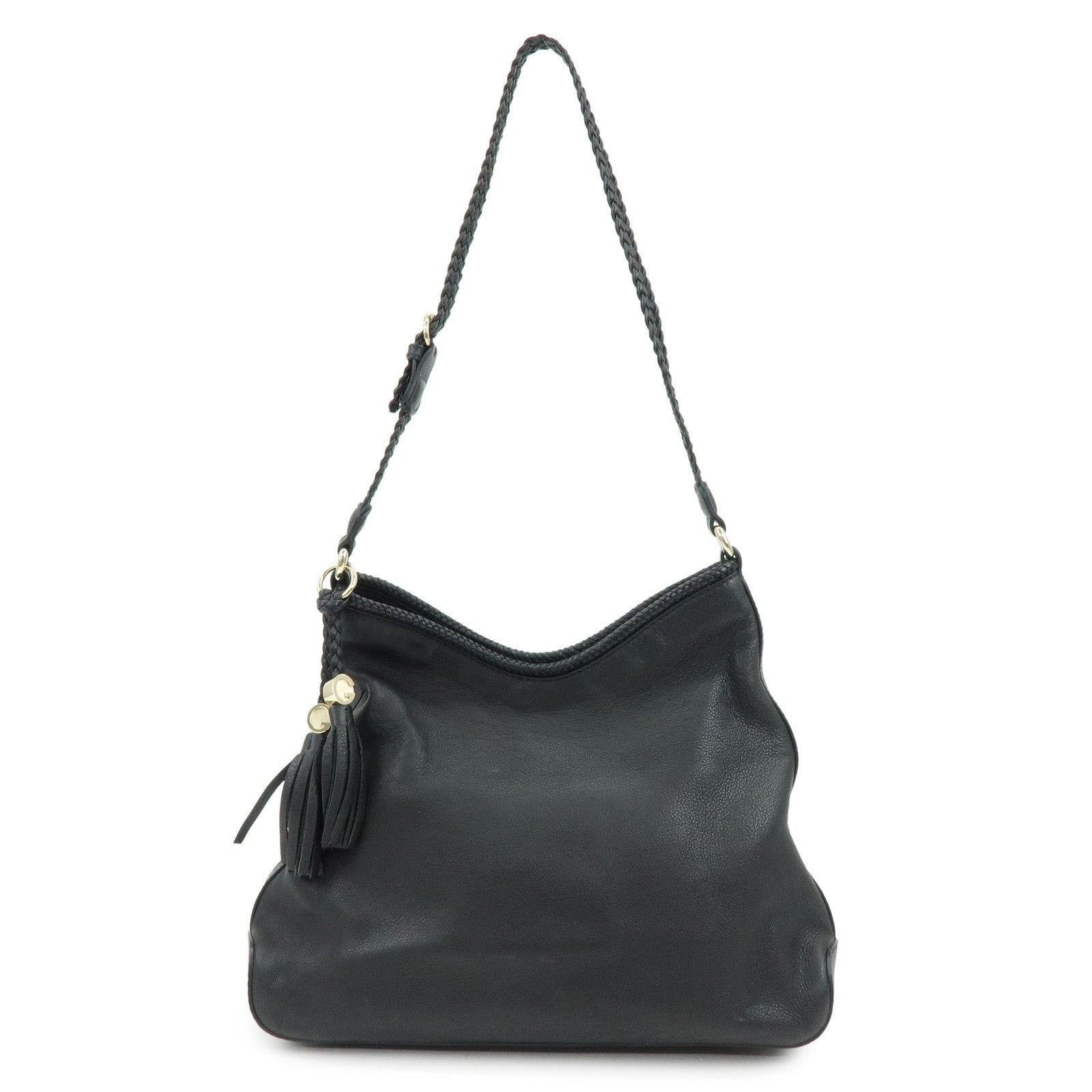 Gucci Gucci Marrakech Leather Shoulder Bag Black Size ONE SIZE - 1 Thumbnail