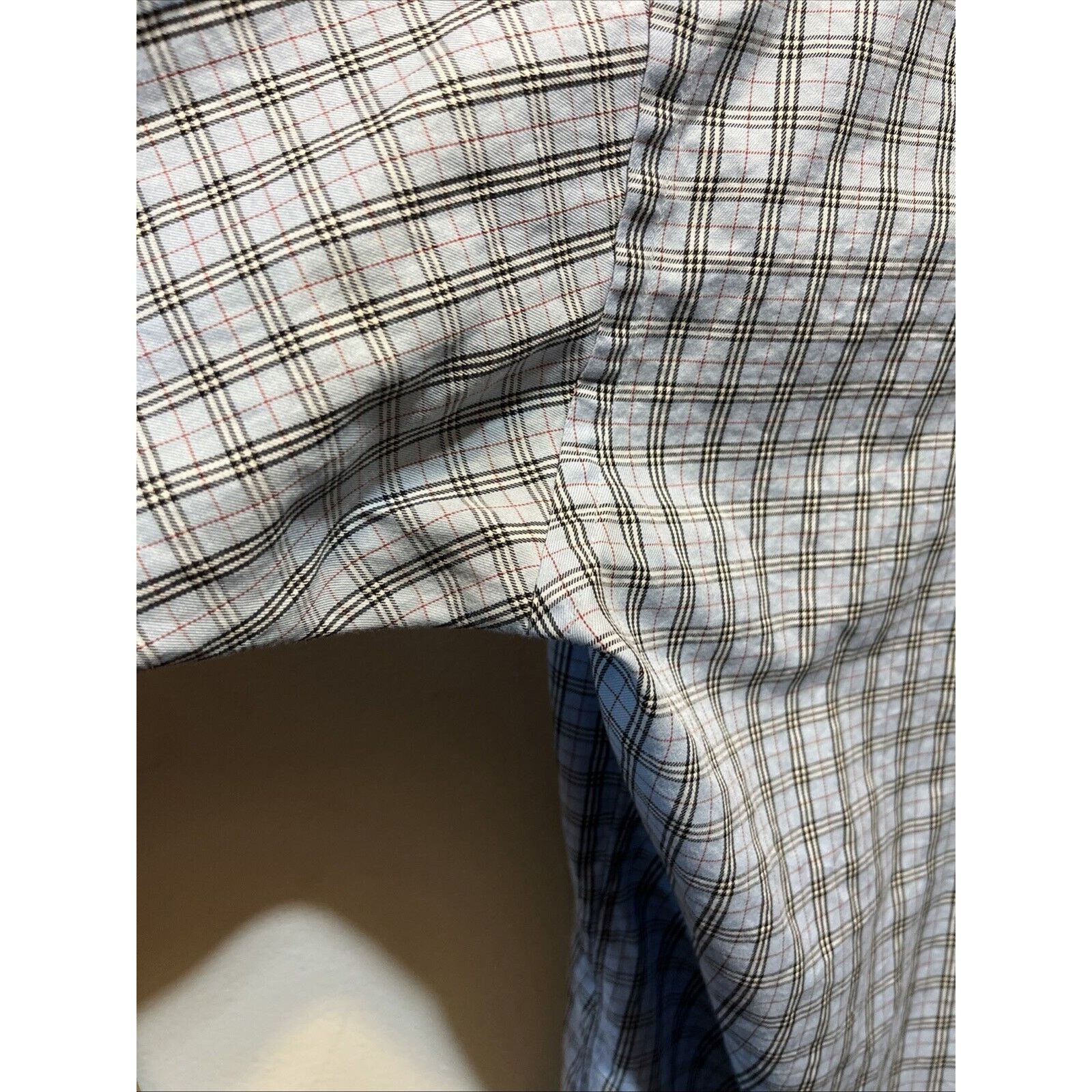 Burberry Burberry Men M Blue Plaid Long Sleeve Button Up Cotton Shirt Size US M / EU 48-50 / 2 - 12 Thumbnail