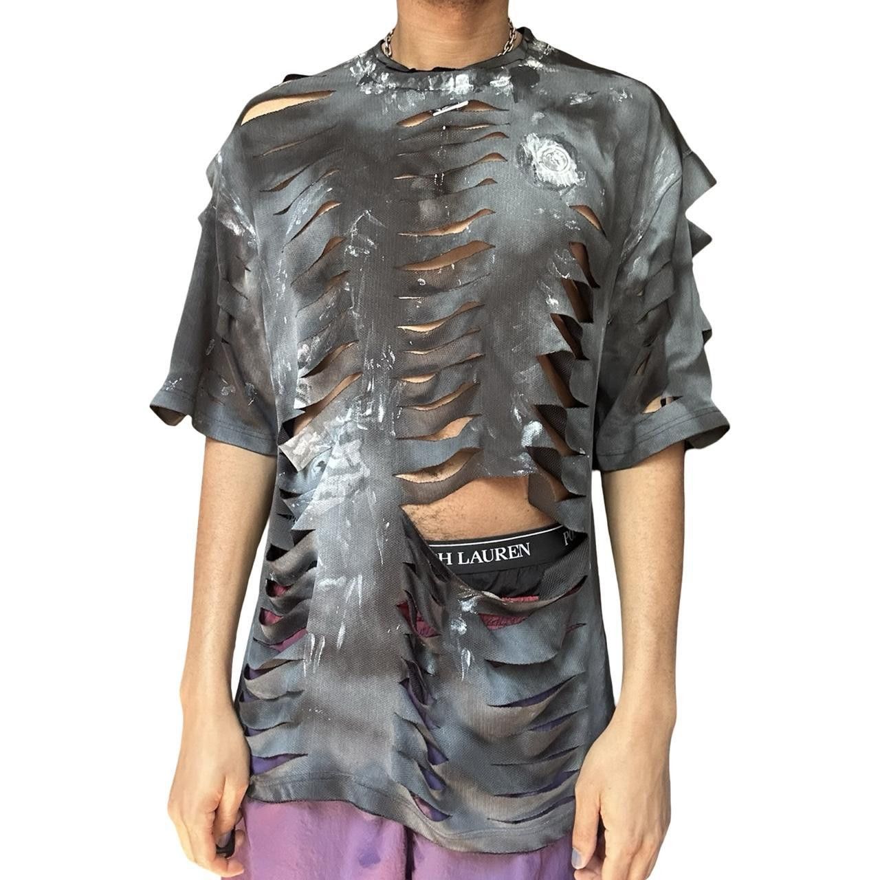 Vintage ASTROBOI* X Andone Black Slashed Baggy Graphic T-Shirt _ XXL Size US XXL / EU 58 / 5 - 1 Thumbnail