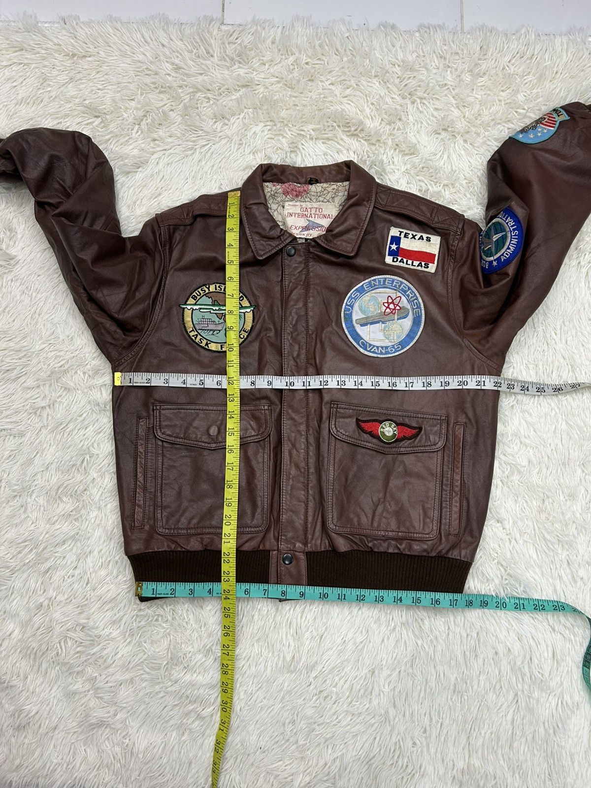 Genuine Leather × Vintage Gatto International Cow-Hide Leather Jacket Size US M / EU 48-50 / 2 - 13 Thumbnail