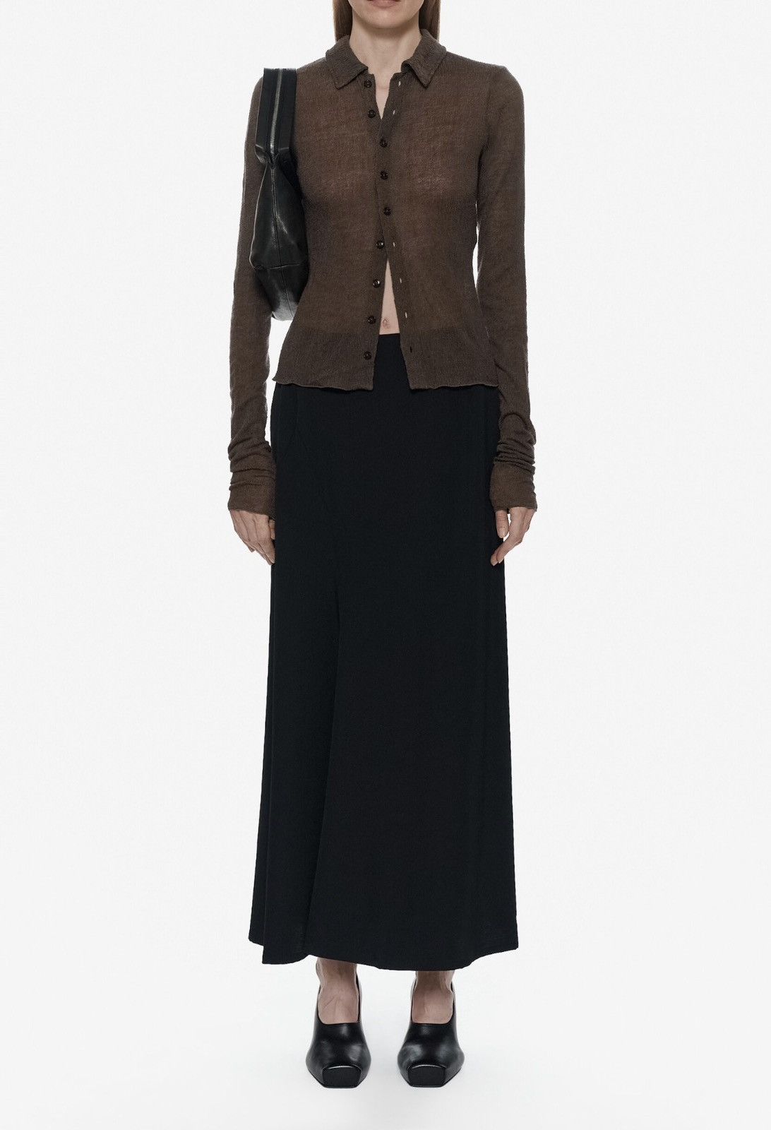 Ann Demeulemeester Last Ann Demeulemeester Wool Blend Brown Cardigan Size S / US 4 / IT 40 - 4 Thumbnail