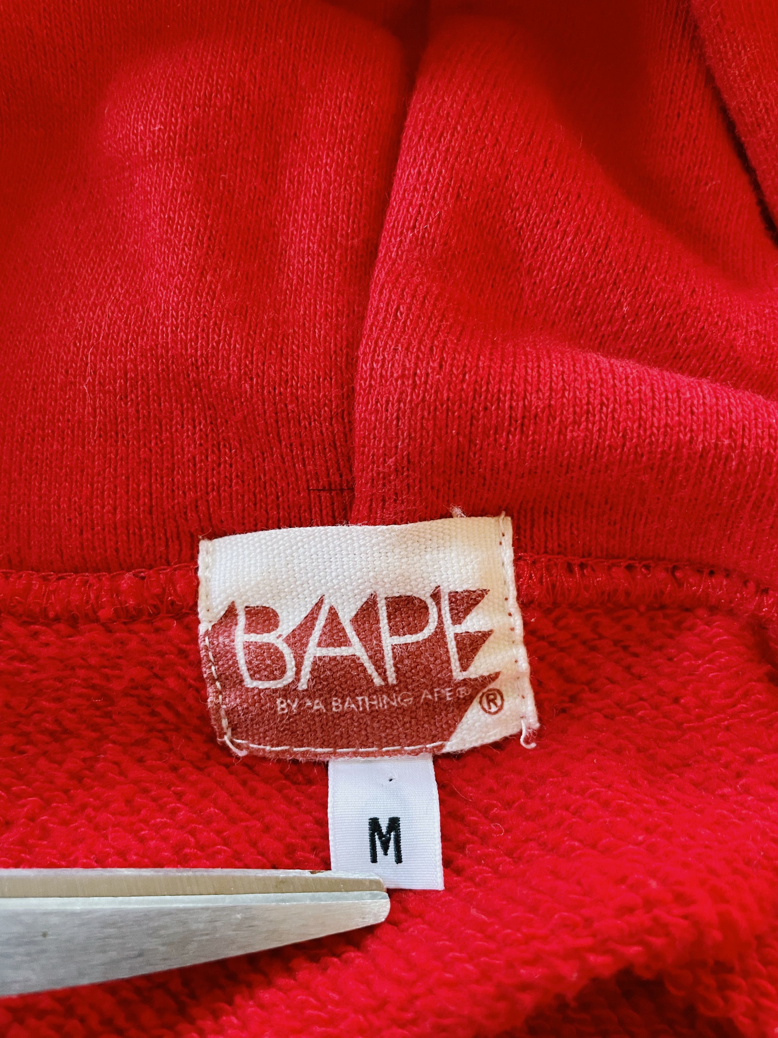 Bape × Nigo × Vintage Vintage Y2K Bape A Bathing Ape Front Shark Hoodie Red Size US M / EU 48-50 / 2 - 3 Thumbnail
