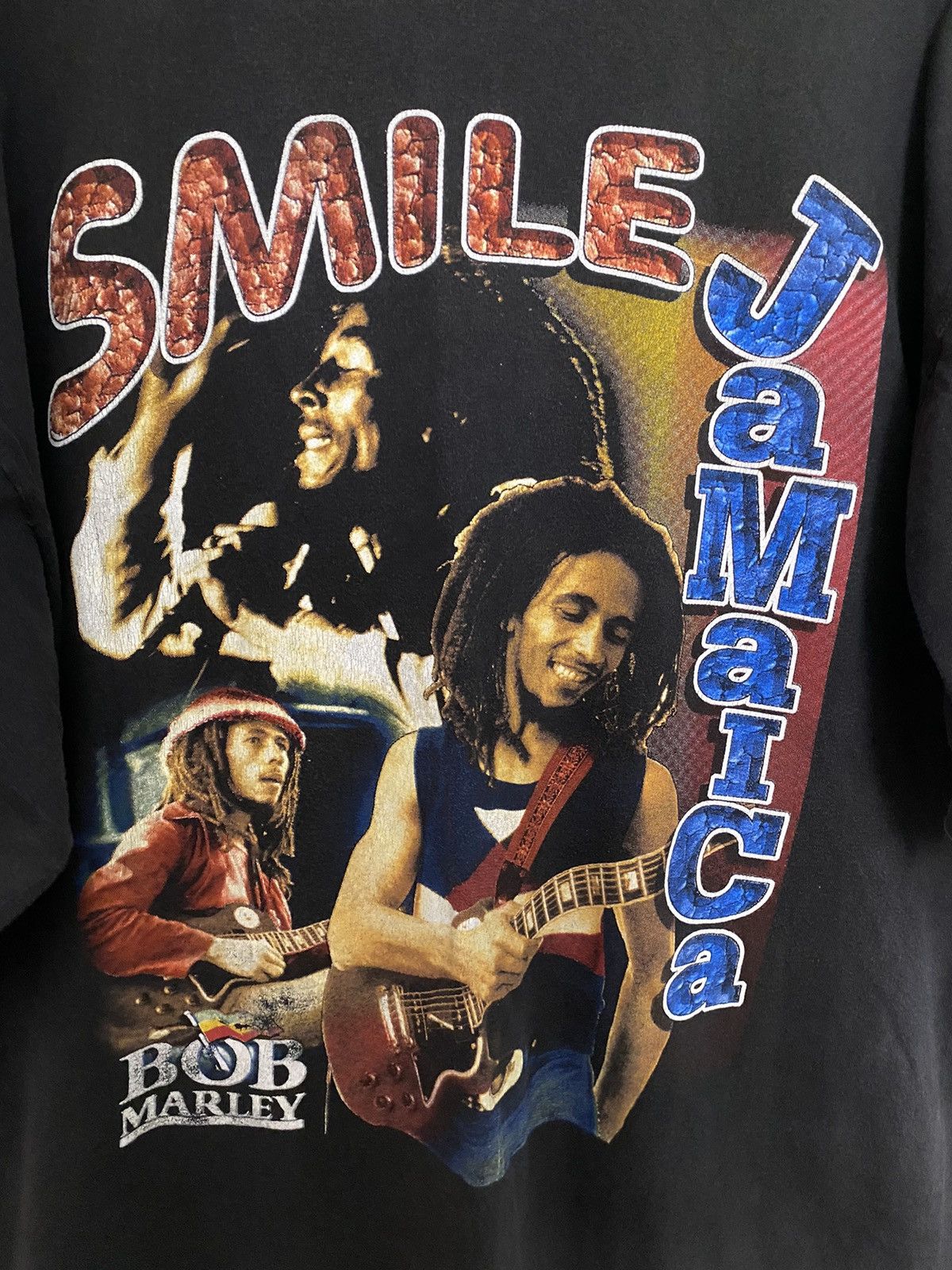 Vintage Vintage Bob Marley smile Jamaica rap tee shirt Size US XXL / EU 58 / 5 - 4 Thumbnail