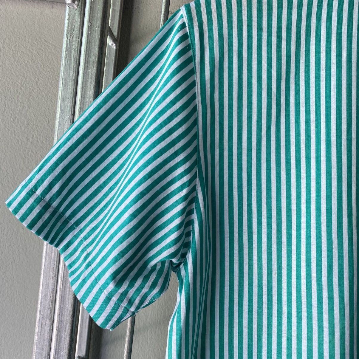 Dior Christian Dior Green & White Striped Polo Shirt Size M / US 6-8 / IT 42-44 - 8 Thumbnail
