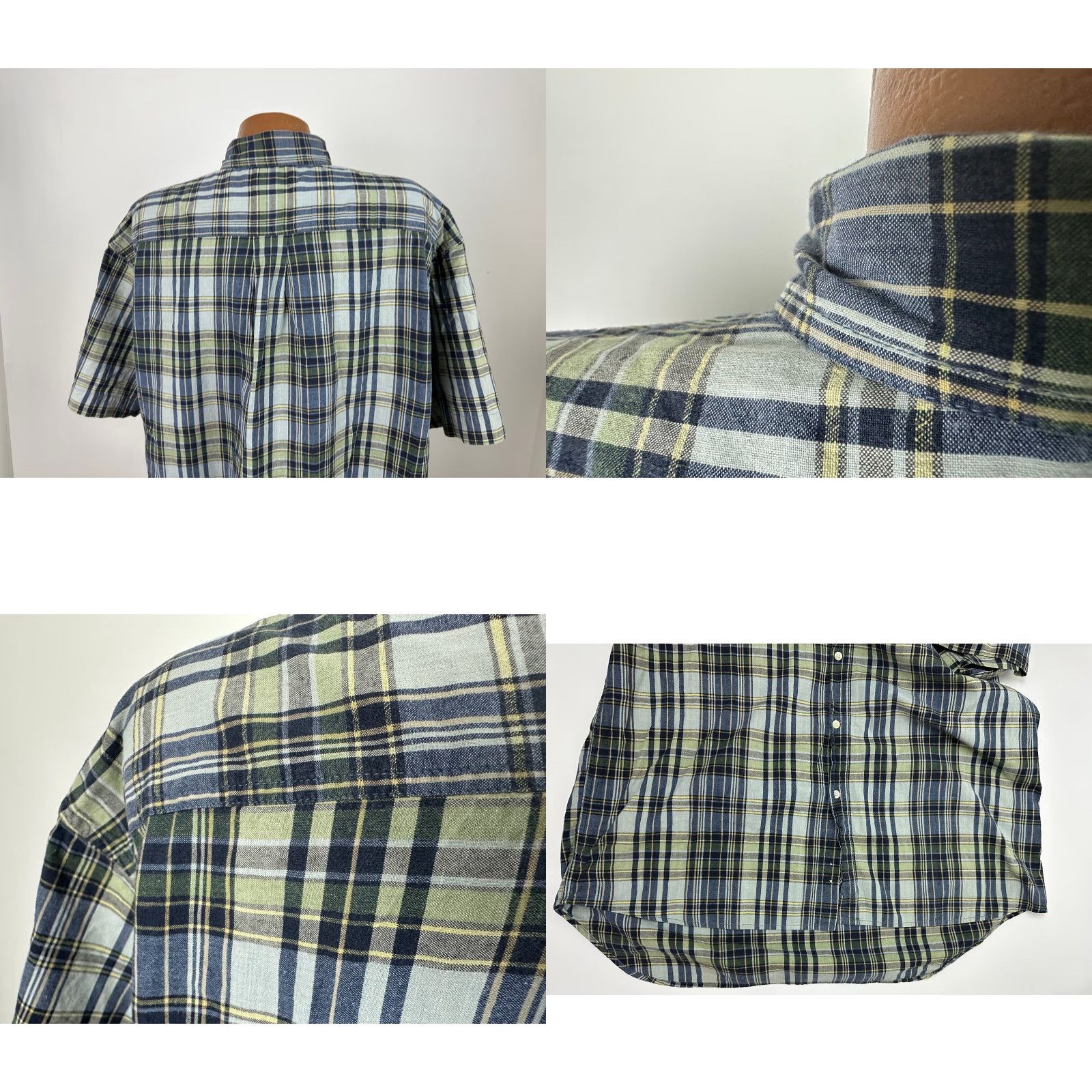 Banana Republic VINTAGE Banana Republic Shirt XL Oversized Button Down Lightweight Cotton Blue Plaid Mens Size US XL / EU 56 / 4 - 8 Thumbnail