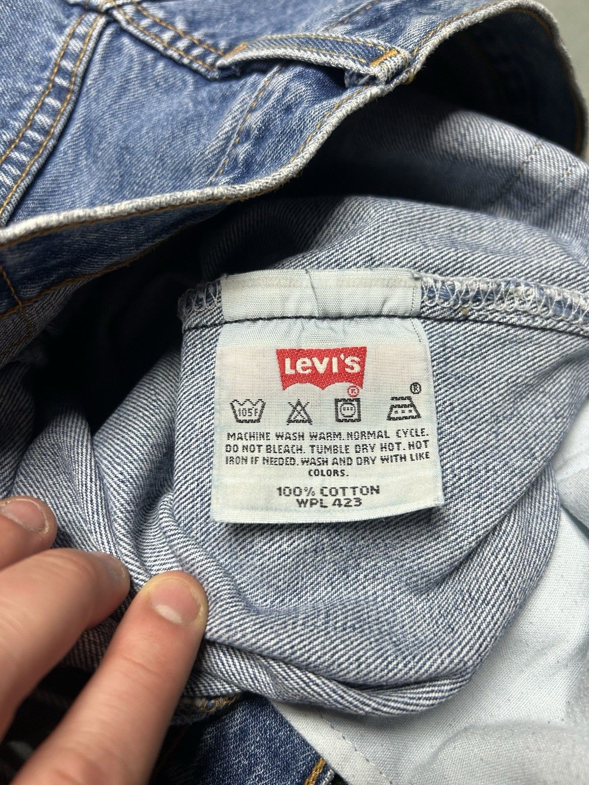 Vintage 90s Levis 501 xx jeans straight button fly medium wash 32x31 Size US 32 / EU 48 - 10 Thumbnail