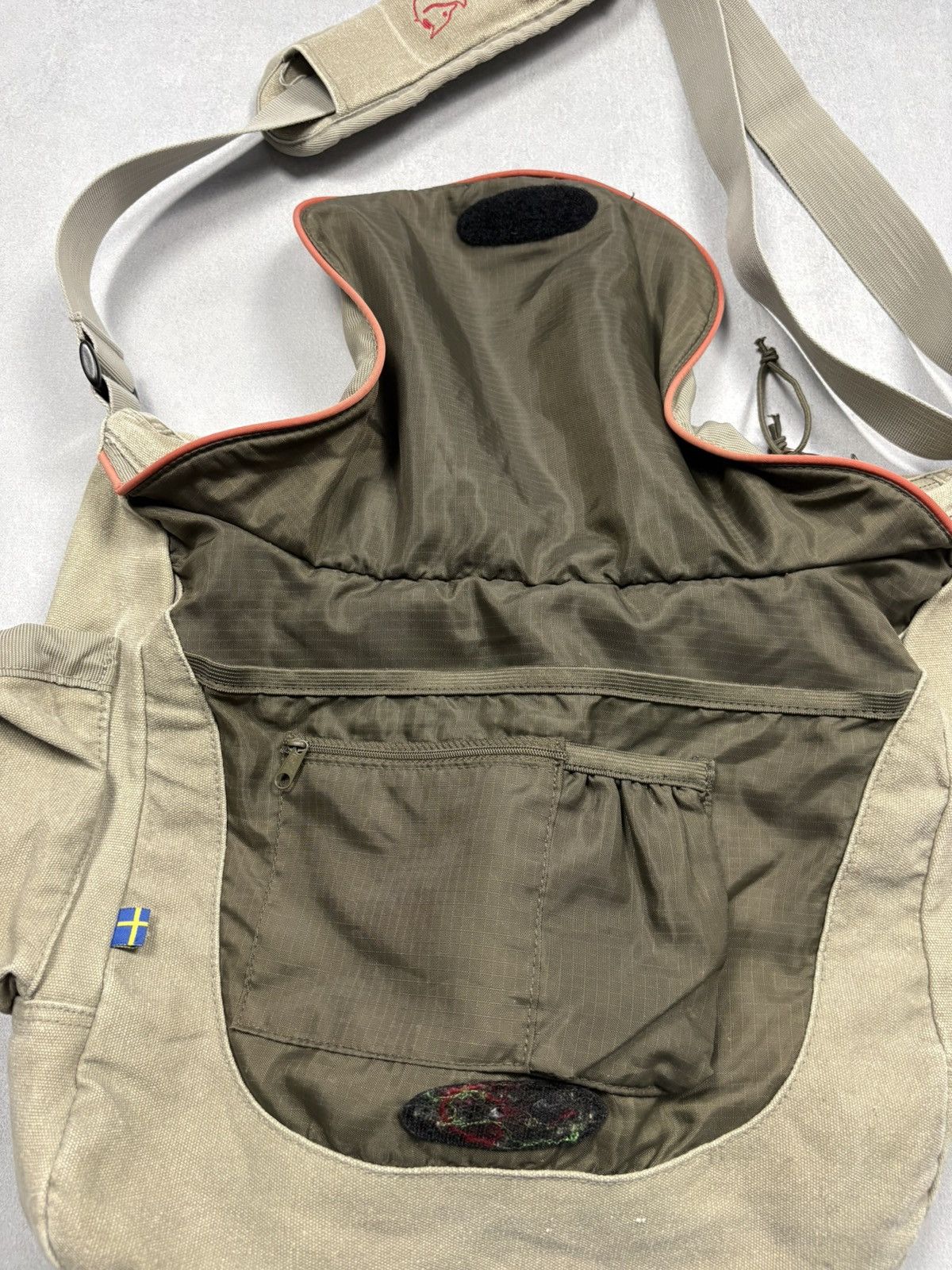 Fjallraven Fjällräven Canvas Shoulder Messenger Bag Beige Vintage Y2K Size ONE SIZE - 4 Thumbnail