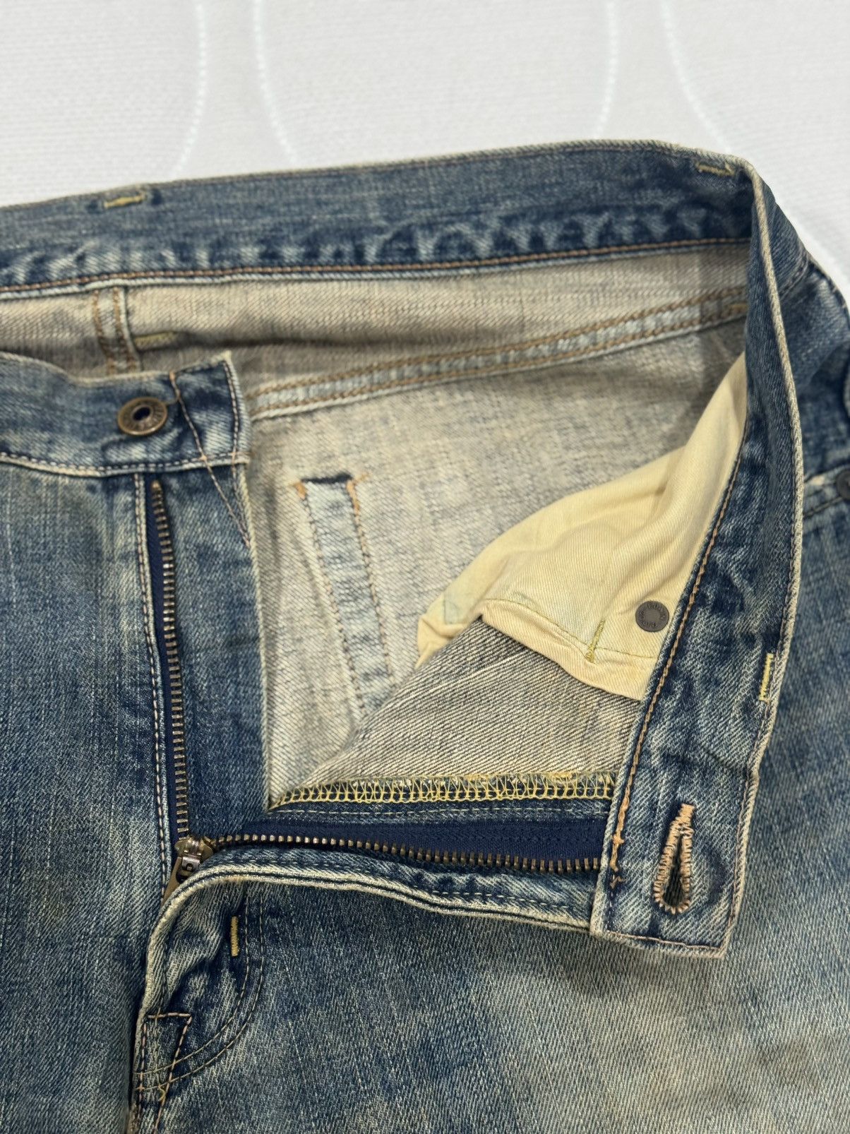 Edwin Sales‼️Ditressed Rusty Vtg Edwin 505X Selvedge (AB-1002) Size US 34 / EU 50 - 18 Thumbnail