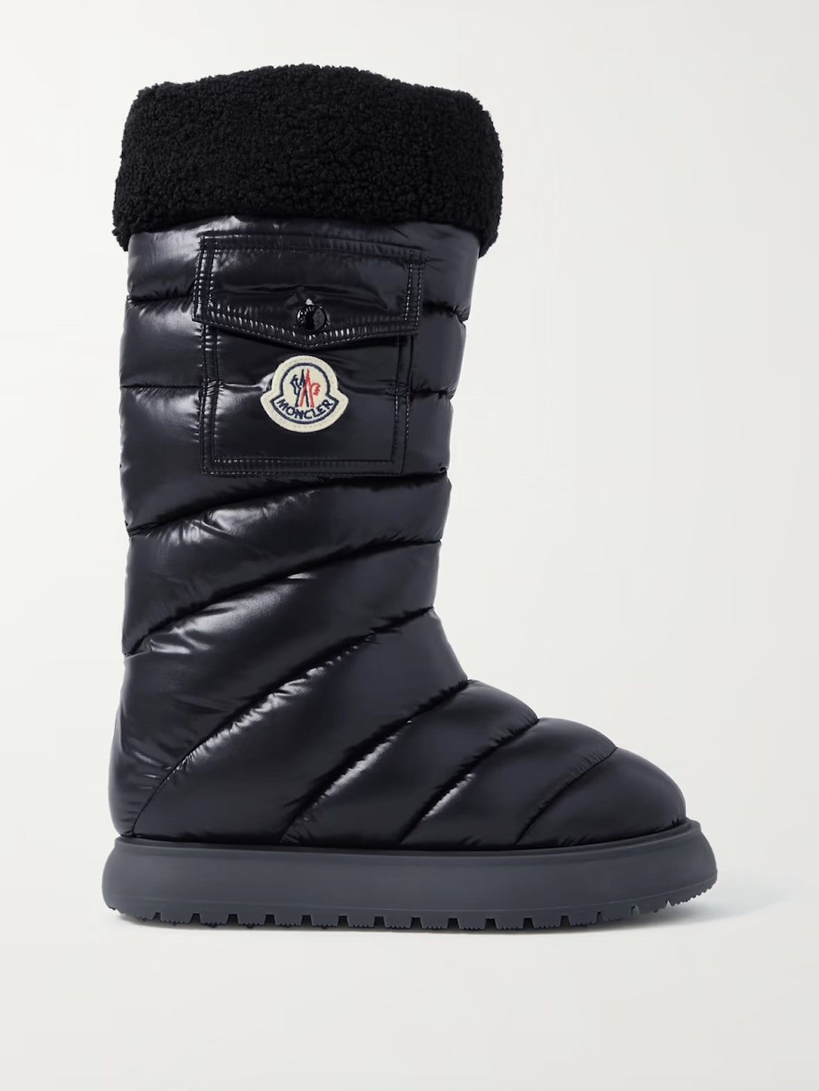 Moncler Gaia Fleece-trimmed Quilted Shell Boots Size US 9 / IT 39 - 1 Thumbnail