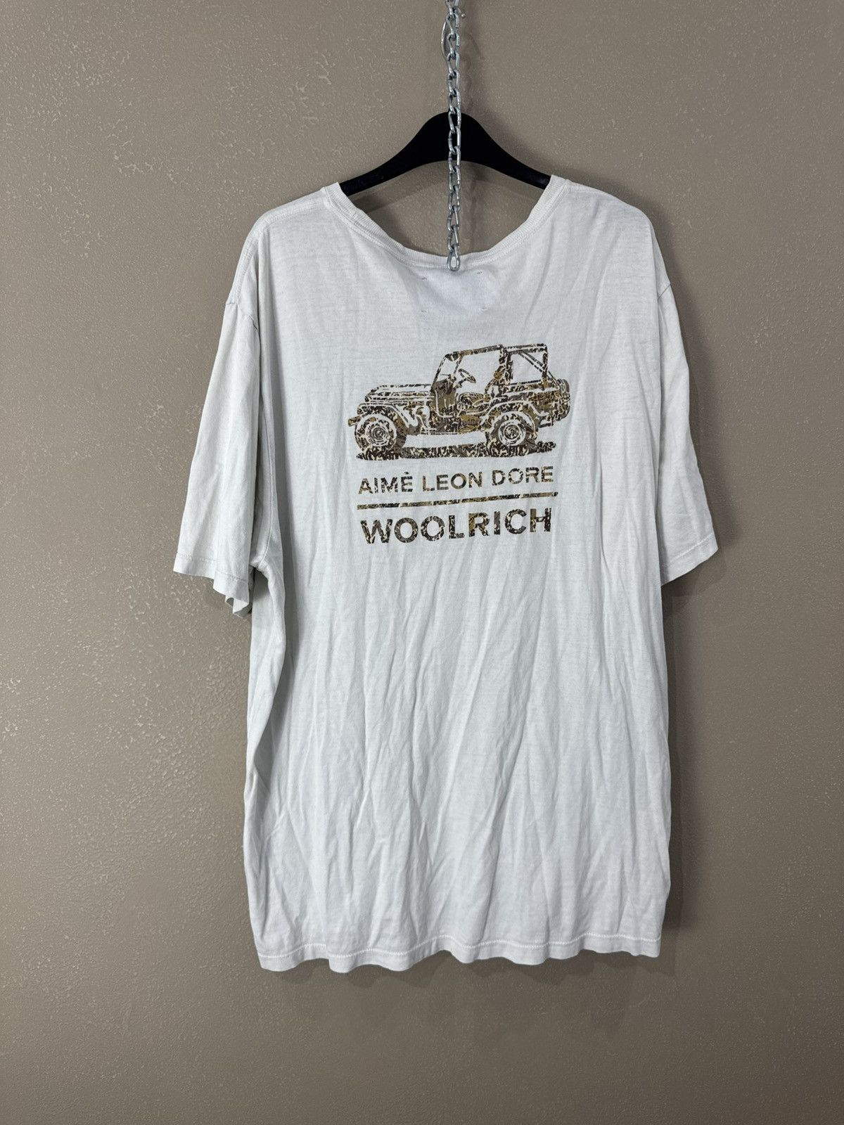 Aime Leon Dore Woolrich All Terrain White T-Shirt XXL
