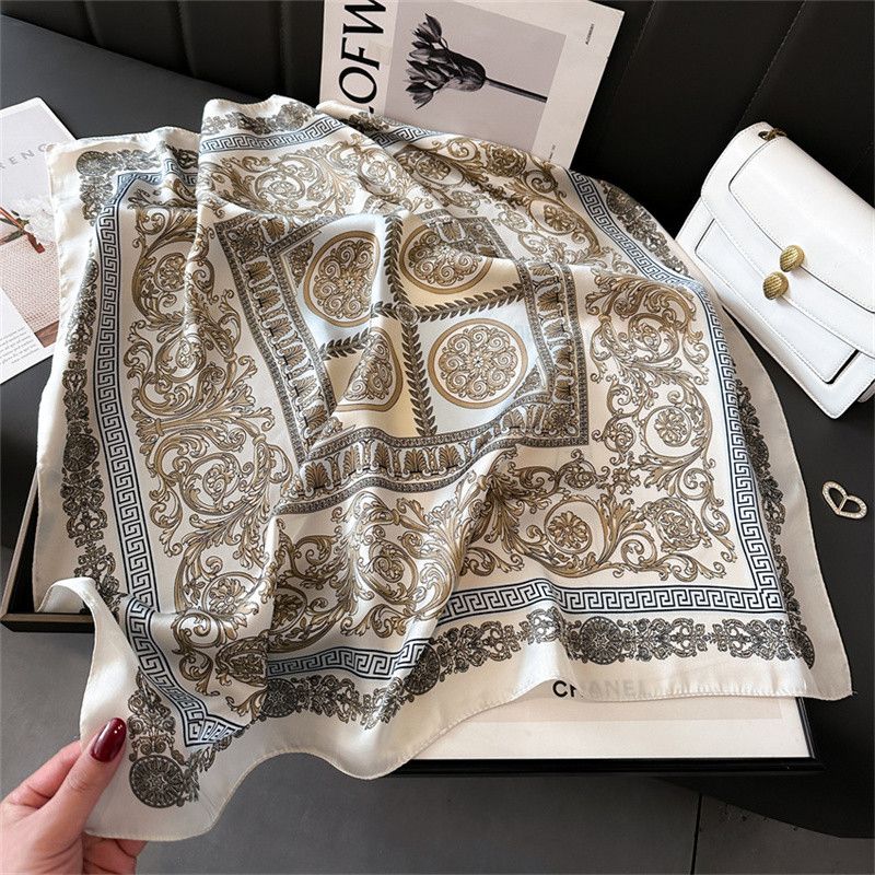 Japanese Brand Silk Square Printed Scarf Size ONE SIZE - 2 Thumbnail