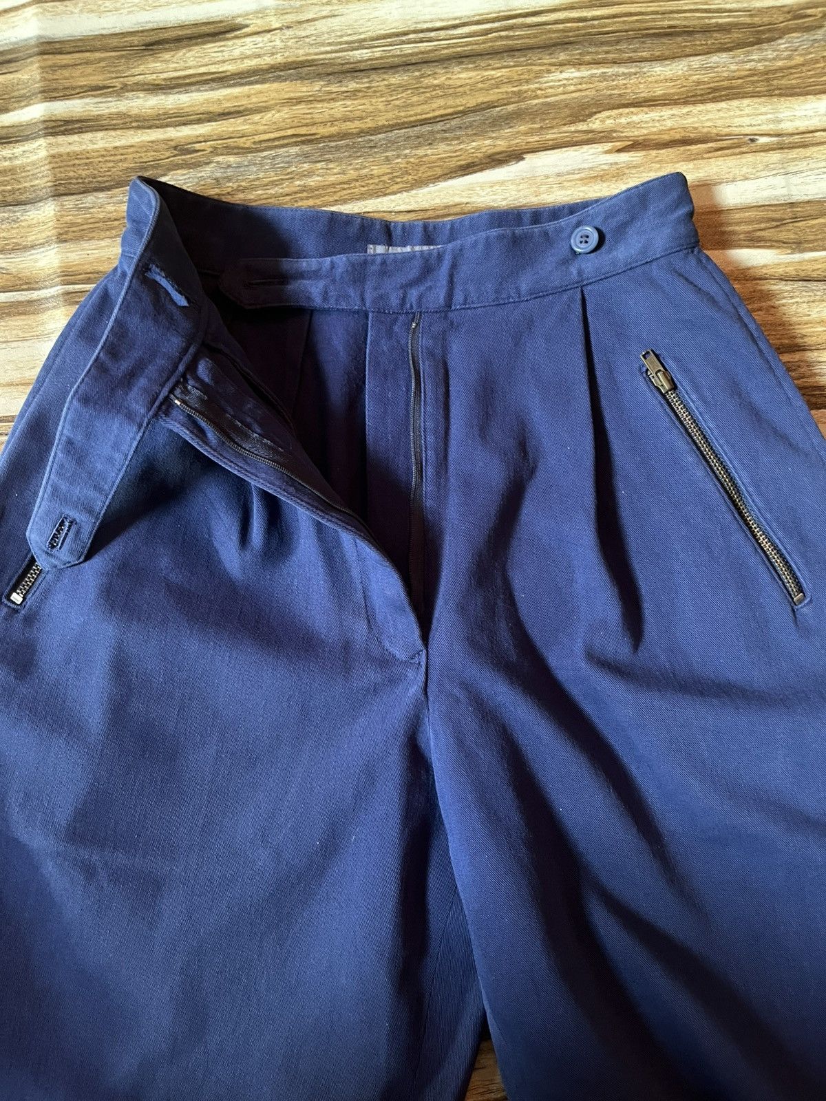 Issey Miyake Archive🔥 Vintage 80s Issey Miyake Gurkha Pants Navy Blue Size US 30 / EU 46 - 10 Thumbnail