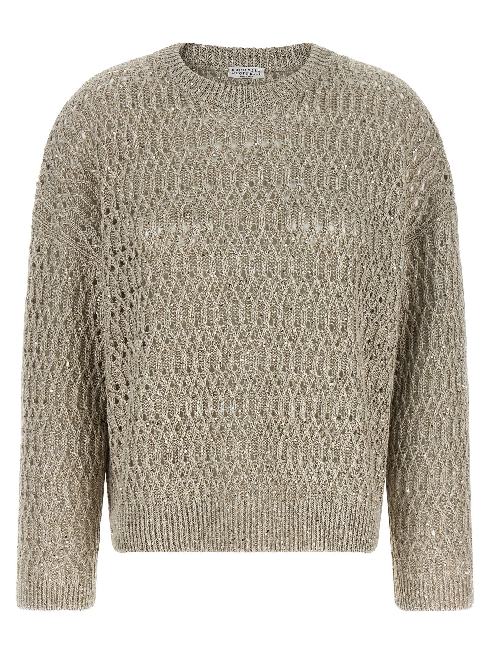 Brunello Cucinelli 'Dazzling Braids' Sweater Size L / US 10 / IT 46 - 1 Thumbnail
