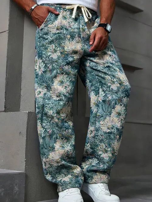 Japanese Brand Floral pattern Artistic pants drip Size US 30 / EU 46 - 3 Thumbnail