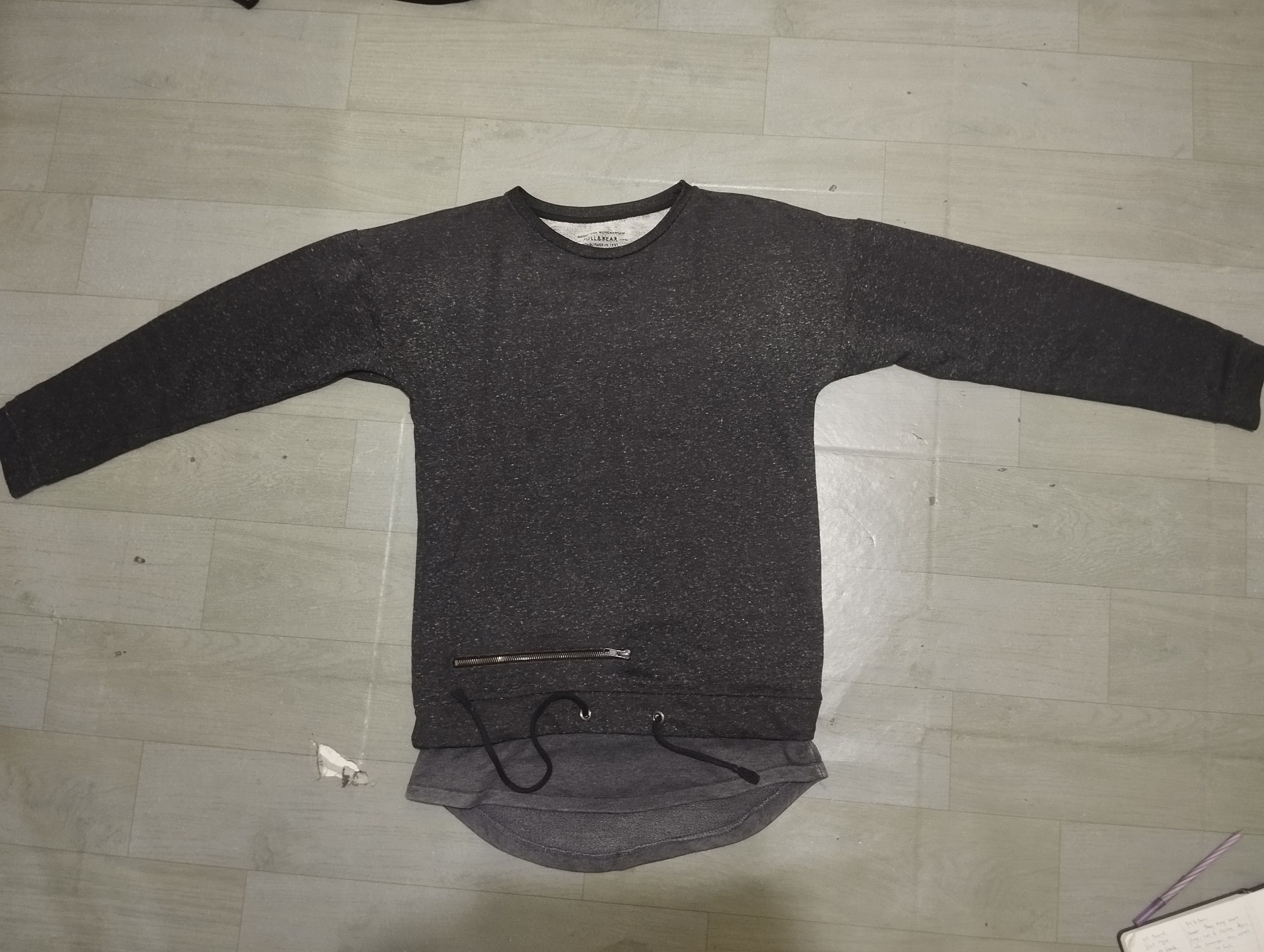 Pull & Bear SWEATSHIRT FRENCH TERY GREY Size US S / EU 44-46 / 1 - 1 Thumbnail