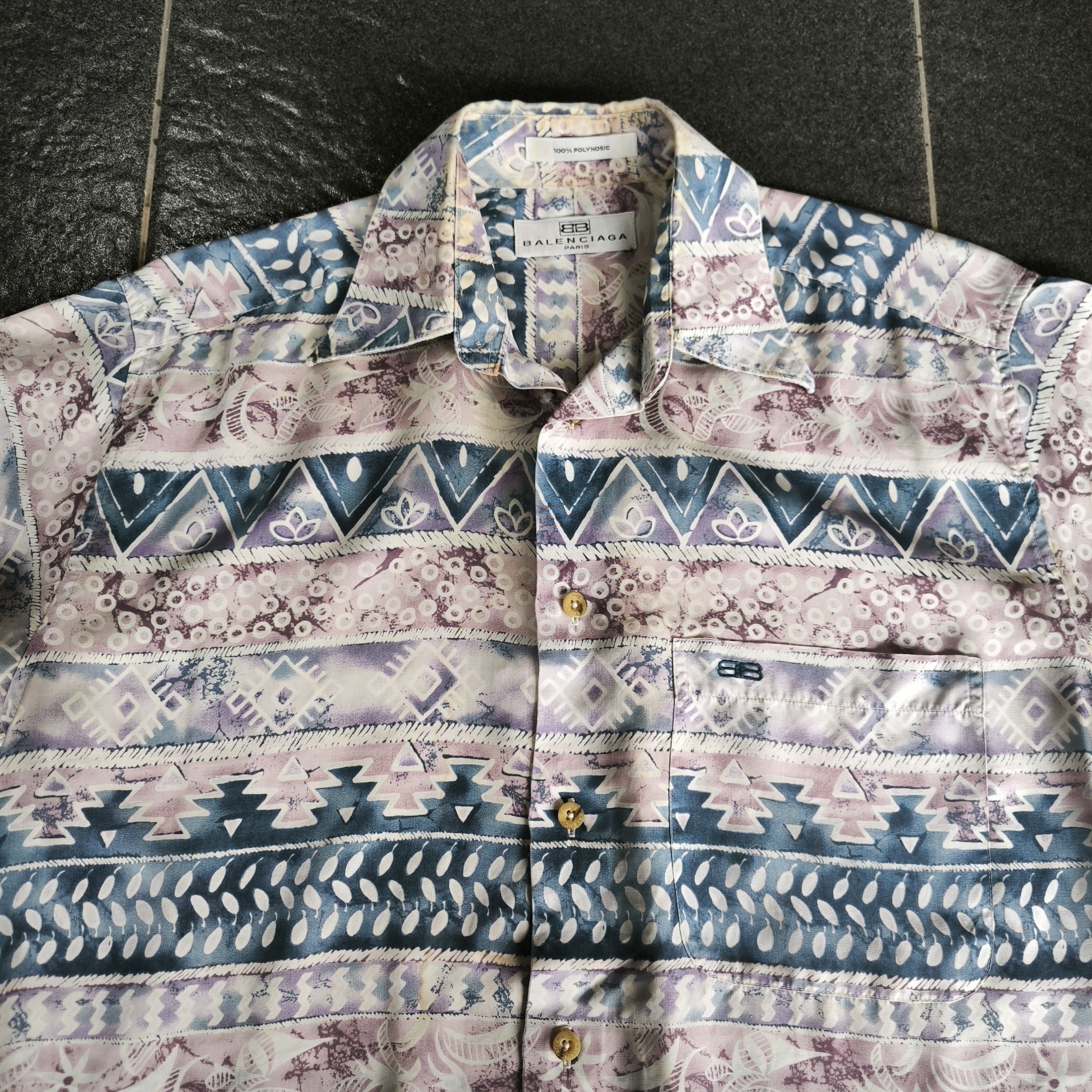 Balenciaga Vintage Balenciaga Pattern Shirt Size US S / EU 44-46 / 1 - 2 Thumbnail