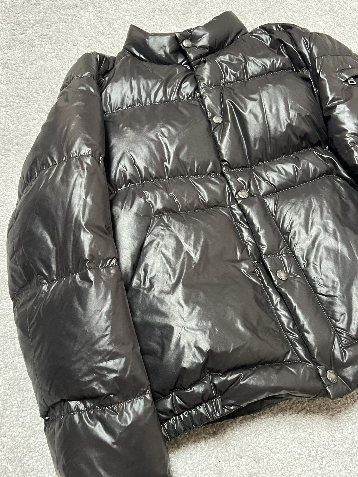 Prada Prada Black Shiny Triangle Logo Down Jacket Size M Size US M / EU 48-50 / 2 - 6 Thumbnail