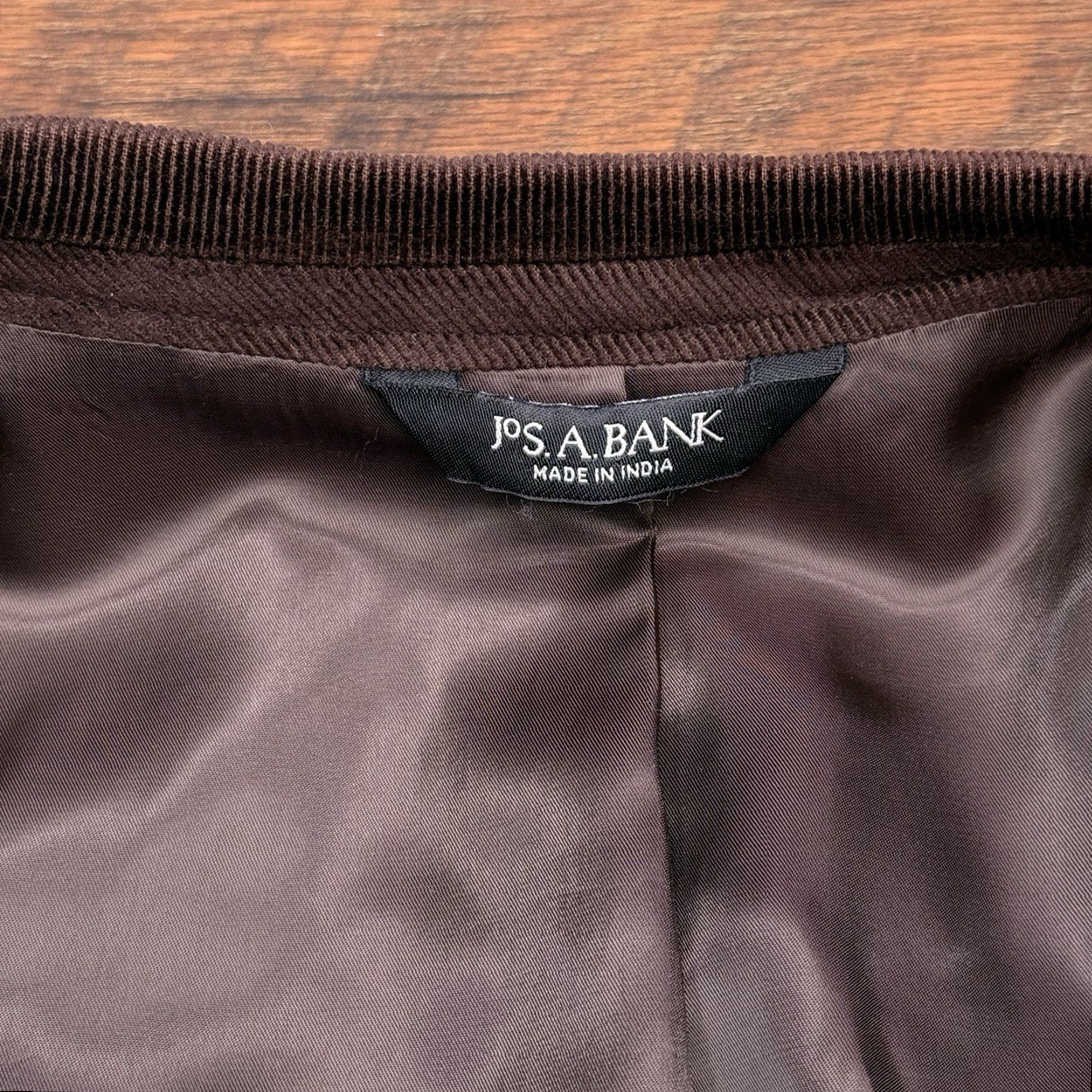 Jos. A. Bank Jos A Bank Corduroy Sport Coat Mens 41R Brown Blazer Size 42R - 5 Thumbnail