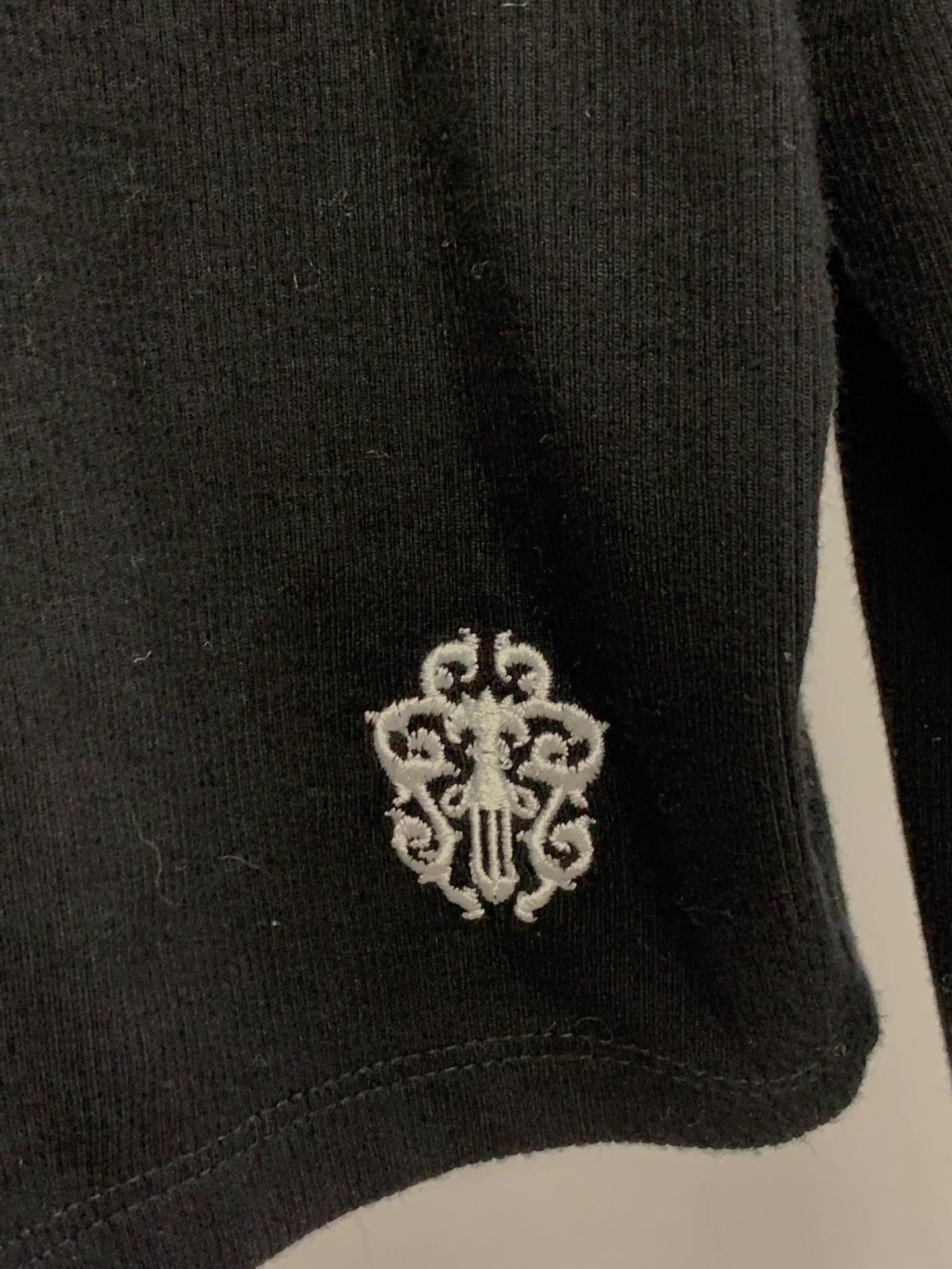 Chrome Hearts Chrome Hearts L Black Embroidered Short Cardi New Size L / US 10 / IT 46 - 2 Thumbnail