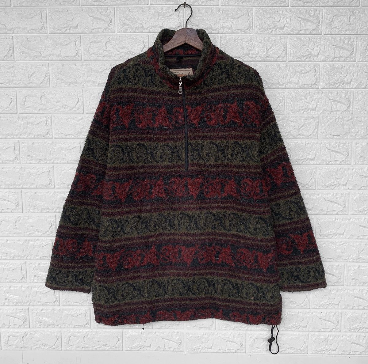 Other Vintage Woolrich Rugged Aztec Fleece Half Zipper Jacket Size US L / EU 52-54 / 3 - 1 Thumbnail