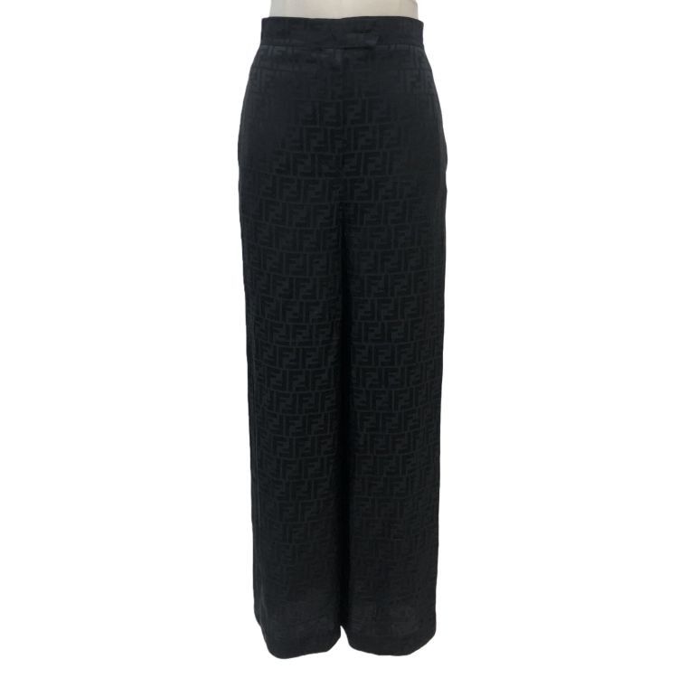 Fendi Fendi FF Monogram Silk Pants Size 38 Size 26" / US 2 / IT 38 - 1 Thumbnail