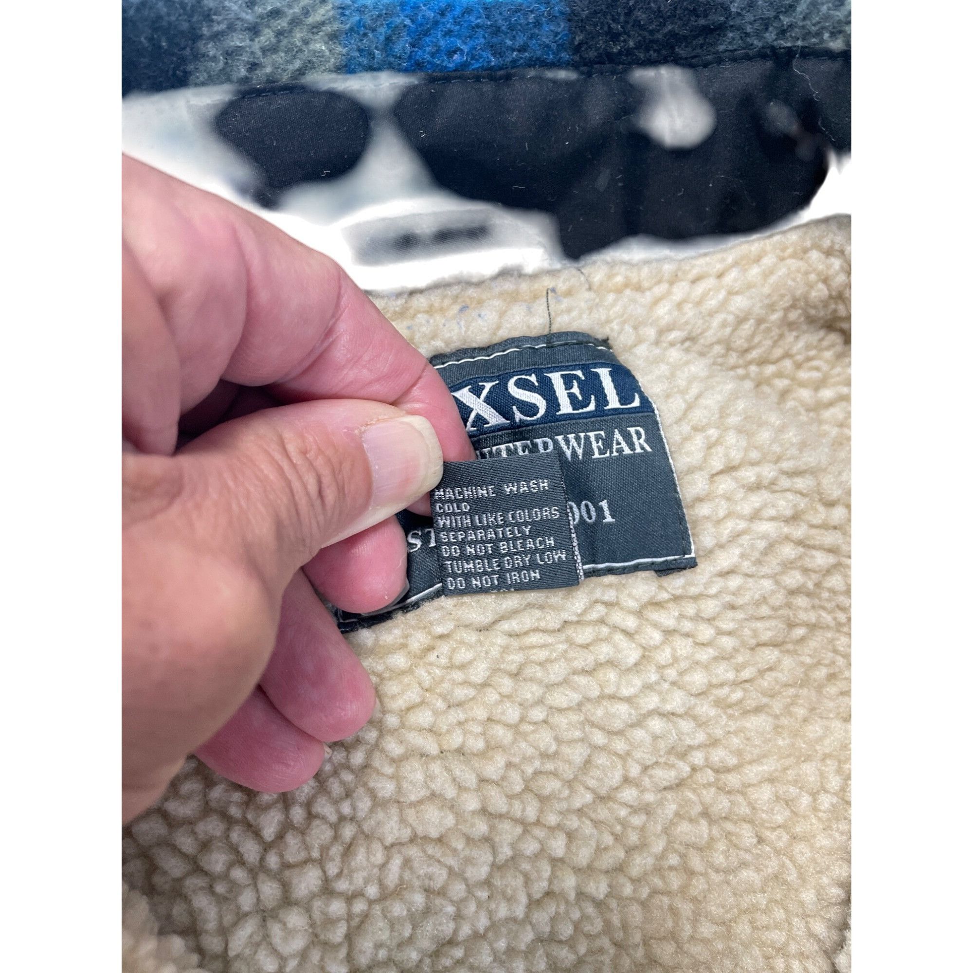 Other Maxxsel Mens Sherpa-Lined Buffalo Plaid Jacket Blue/Black XL Size US XL / EU 56 / 4 - 6 Thumbnail