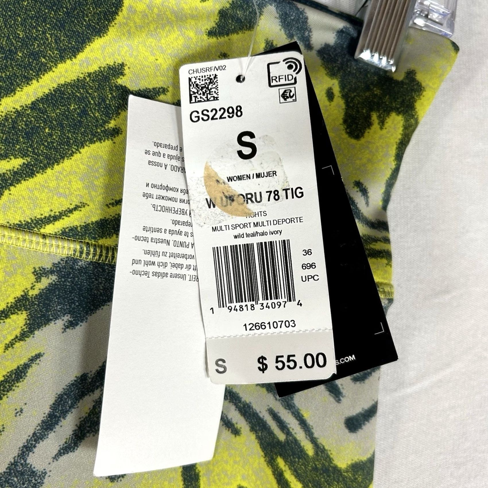 Adidas Adidas Leggings Womens S Green Camouflage Primegreen Aeroready NWT Athletic Yoga Running Size 28" / US 6 / IT 42 - 4 Thumbnail