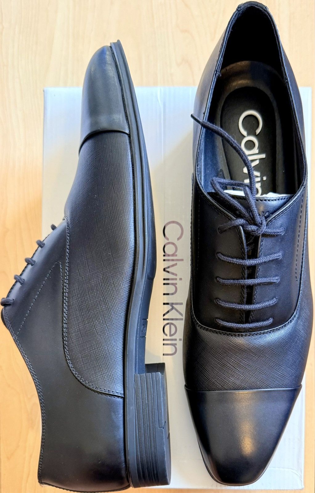 Calvin Klein Calvin Klein Drew men’s black dress shoes Tktd.$140.00 Size US 13 / EU 46 - 1 Thumbnail