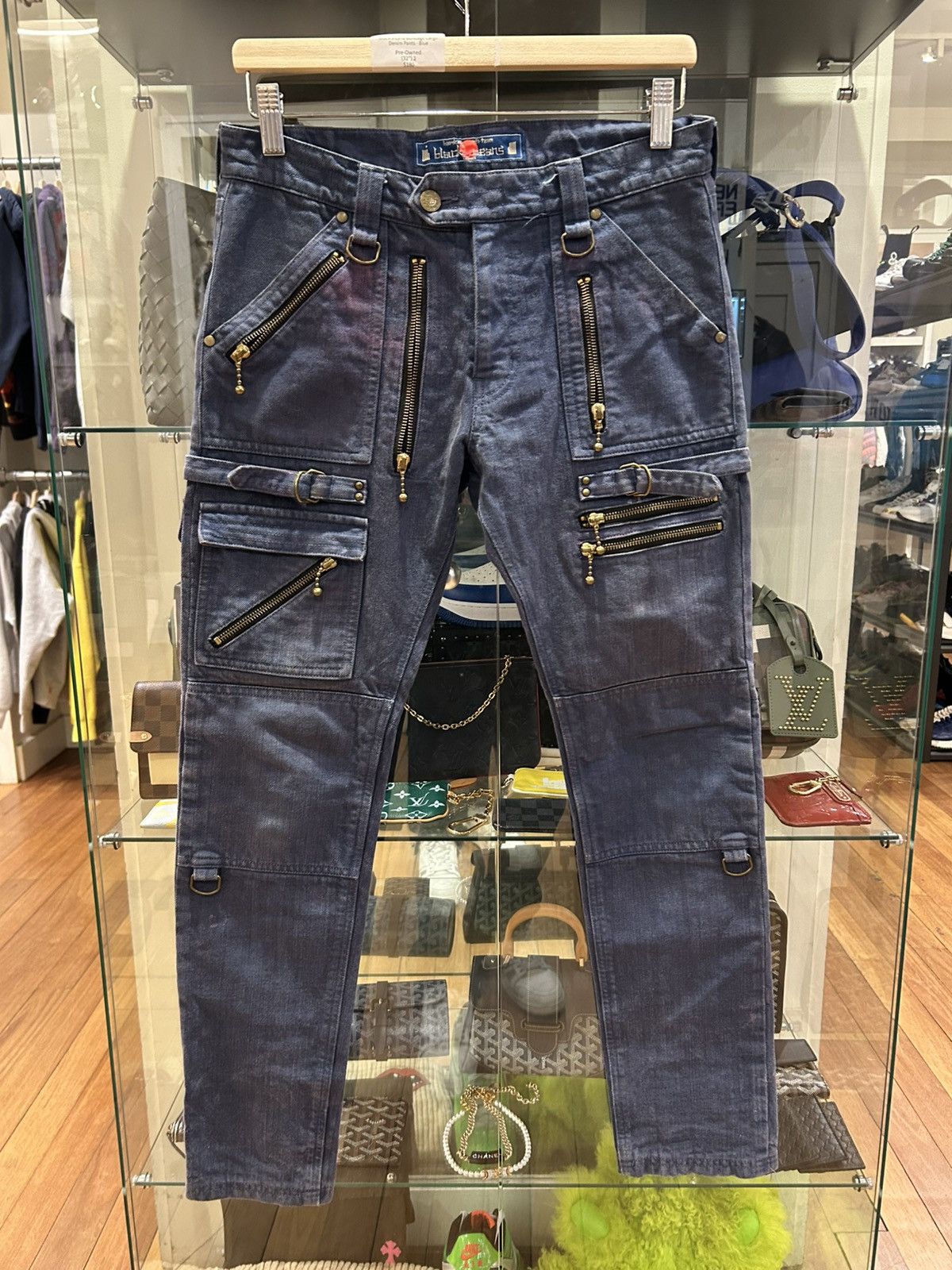 Blackmeans Blackmeans Bondage Cargo Denim Pants Size US 30 / EU 46 - 1 Thumbnail