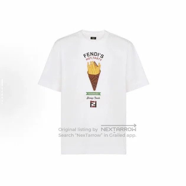 Fendi Fendi Fries embroidery short sleeve T-shirt Size US M / EU 48-50 / 2 - 1 Thumbnail