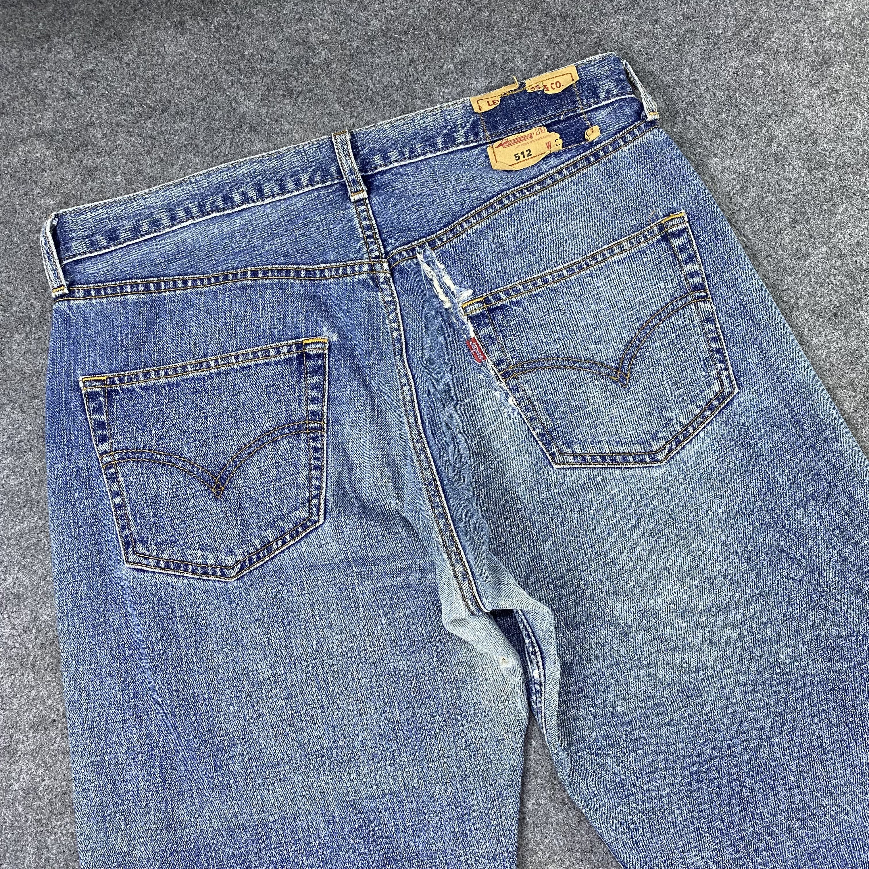 Jean × Levi's × Vintage Vintage Levi's 512 Distressed Blue Wash Jeans-J1161 Size US 34 / EU 50 - 6 Thumbnail