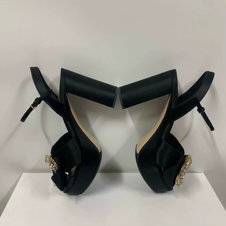 Prada Miumiu Black High Heel Shoes Size 37.5 -2505 Size US 6.5 / IT 36.5 - 4 Thumbnail