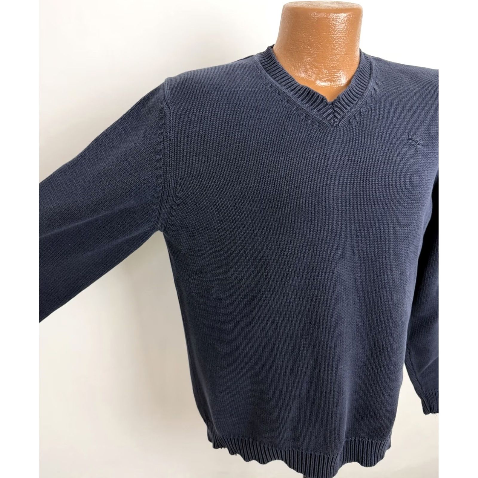 Eddie Bauer VINTAGE Eddie Bauer Sweater Mens Large Tall LT Navy Blue V-Neck Pullover Knit Size US L / EU 52-54 / 3 - 5 Thumbnail