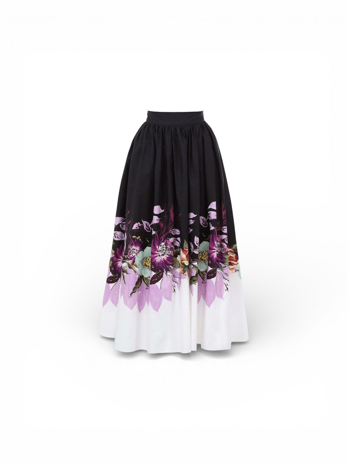 Elie Saab ELIE SAAB Floral-Print Poplin Skirt Size 32" / US 10 / IT 46 - 1 Thumbnail