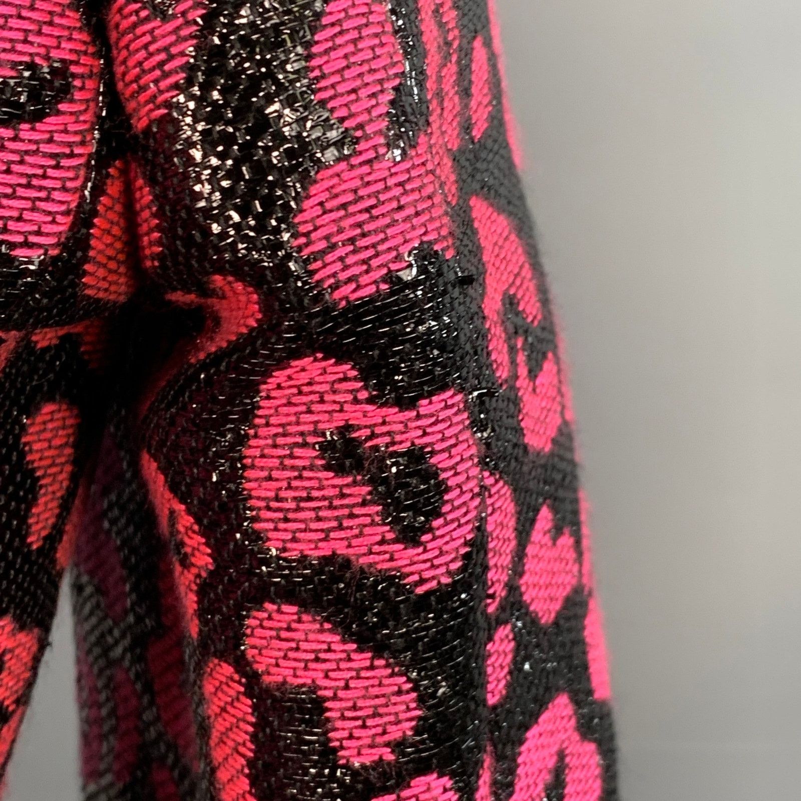 Walter Van Beirendonck SS22 Size 38 Regular Sharp Blazer Black Hot Pink Sport Coat Size 38R - 7 Thumbnail