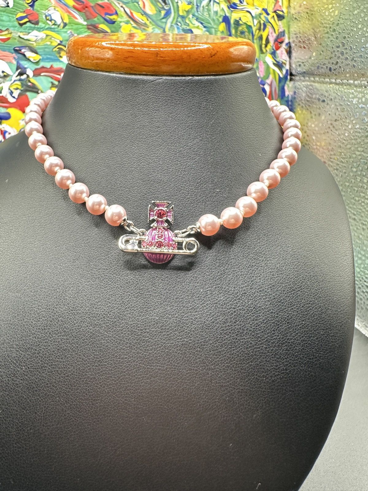 Vivienne Westwood Kitty Rose Necklace Pearls very rare